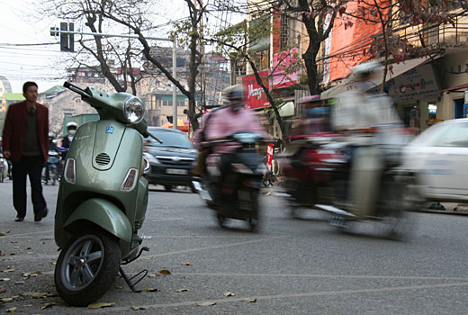 Vespa auf der Straße